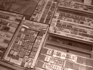 Hand-set metal type ready to be printed in the Craftboy Workshop